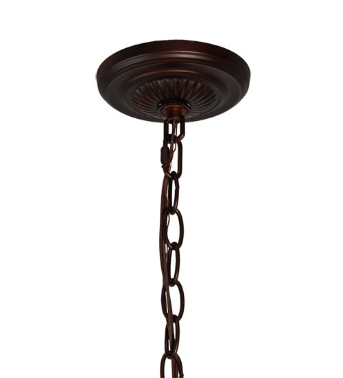 Meyda Tiffany - 51185 - Three Light Pendant - Tiffany Hanginghead Dragonfly - Mahogany Bronze