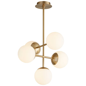 Oxygen - 3-680-40 - LED Pendant - Nebula - Aged Brass