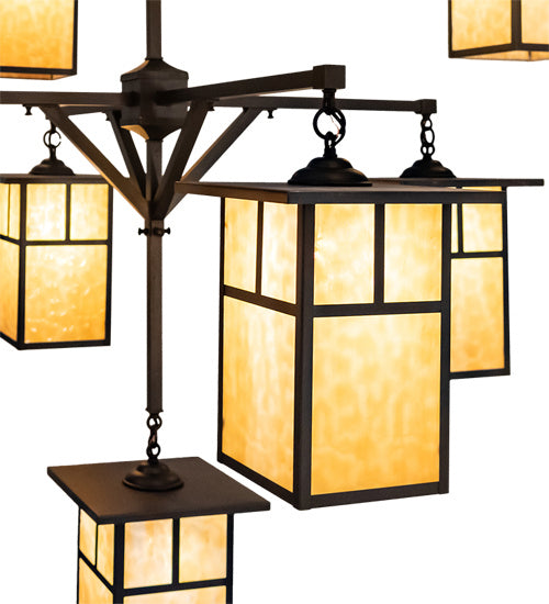 Meyda Tiffany - 230747 - Nine Light Chandelier - Hyde Park - Craftsman Brown