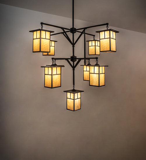 Meyda Tiffany - 230747 - Nine Light Chandelier - Hyde Park - Craftsman Brown