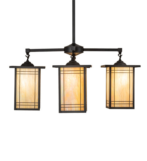 Meyda Tiffany - 233239 - Four Light Chandelier - Hyde Park - Craftsman Brown