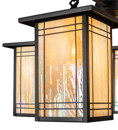 Meyda Tiffany - 233239 - Four Light Chandelier - Hyde Park - Craftsman Brown