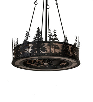 Meyda Tiffany - 233793 - Eight Light Chandel-Air - Tall Pines - Wrought Iron