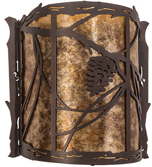 Meyda Tiffany - 234454 - One Light Wall Sconce - Whispering Pines - Mahogany Bronze