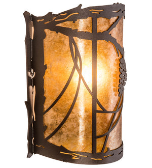 Meyda Tiffany - 234454 - One Light Wall Sconce - Whispering Pines - Mahogany Bronze