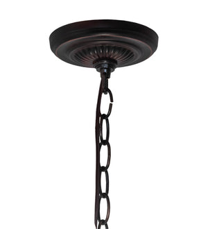 Meyda Tiffany - 38434 - Three Light Pendant - Roseborder - Mahogany Bronze