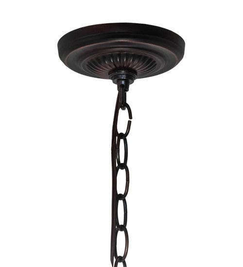 Meyda Tiffany - 38434 - Three Light Pendant - Roseborder - Mahogany Bronze