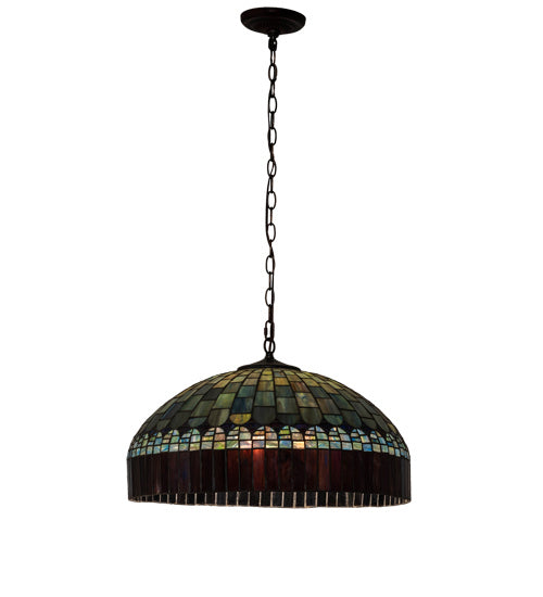 Meyda Tiffany - 38664 - Three Light Pendant - Tiffany Candice - Mahogany Bronze