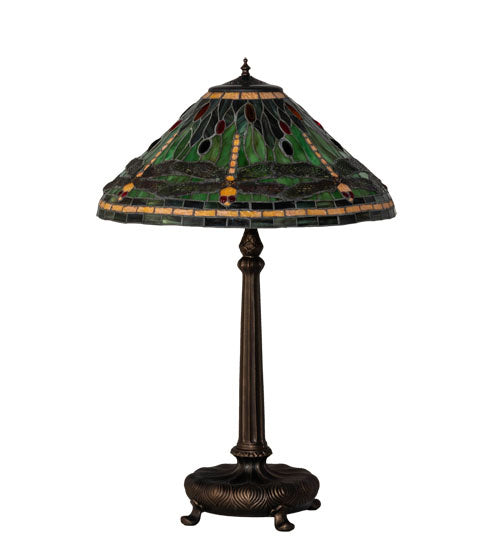 Meyda Tiffany - 52441 - One Light Table Lamp - Tiffany Dragonfly - Mahogany Bronze