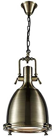 A Touch Of Design - LOFT200 - One Light Pendant - Aiden - Antique Brass / Clear Glass