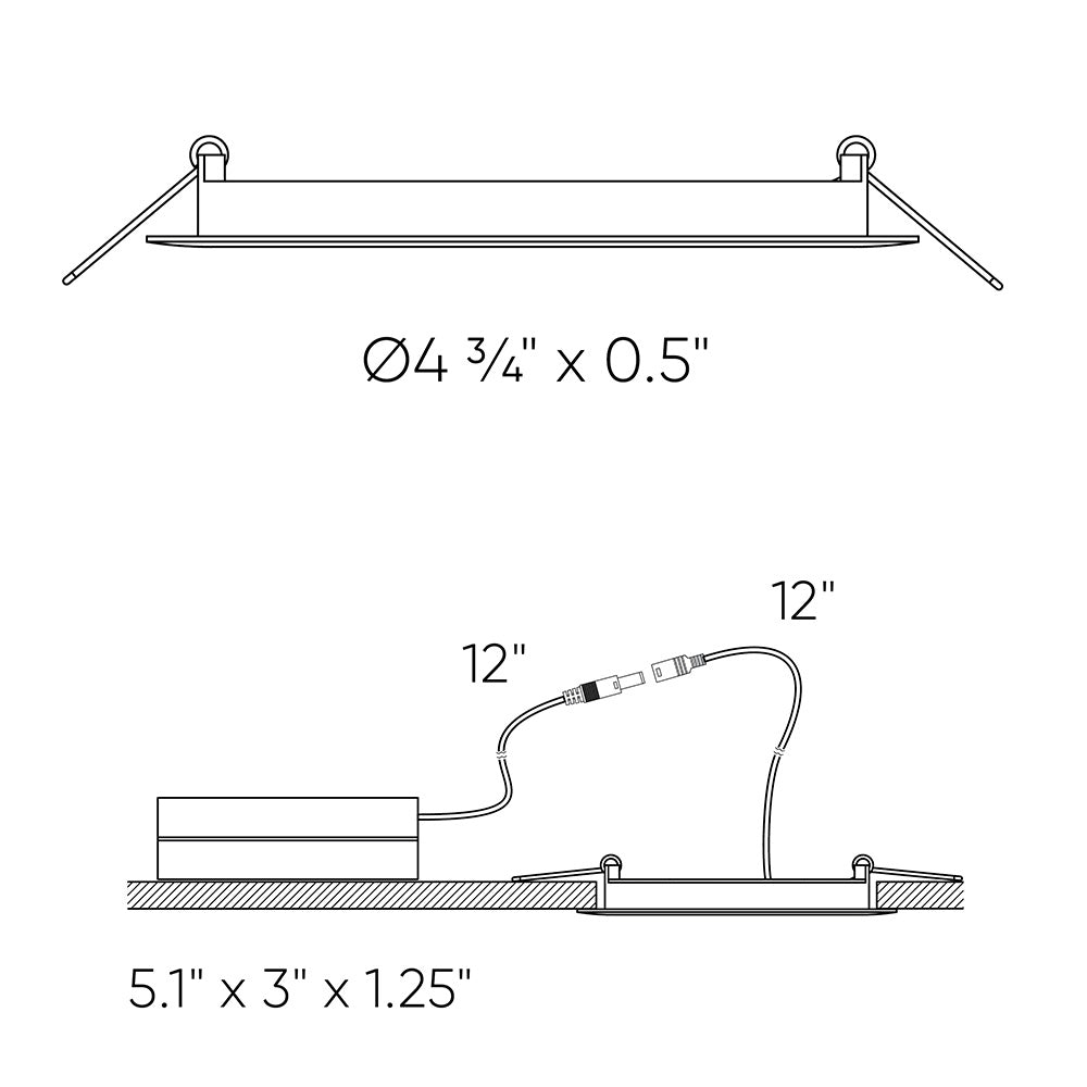 Dals - 5004-CC-SN - Recessed Panel Light - Excel - SN