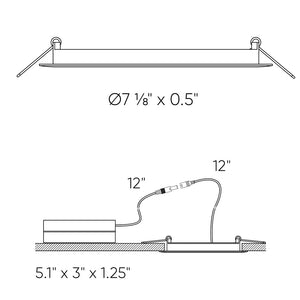Dals - 5006-CC-BK - Recessed Panel Light - Excel - BK