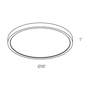 Dals - CFLEDR18-CC-SN - LED Flushmount - Satin Nickel