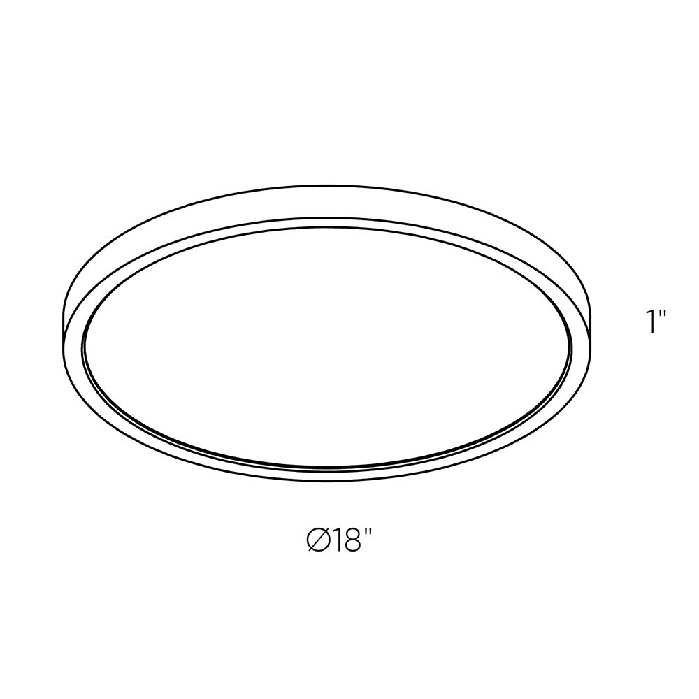 Dals - CFLEDR18-CC-WH - LED Flushmount - White