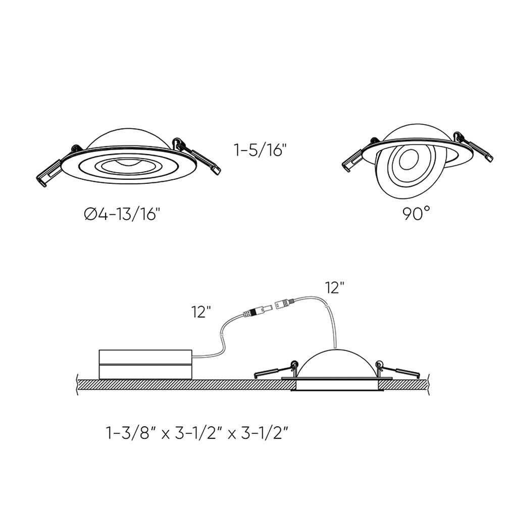 Dals - FGM4-3K-BK - LED Gimbal Light - Black