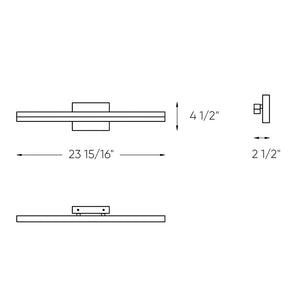 Dals - LEDVAN003-CC-24BK - LED Vanity - Lyra - BK