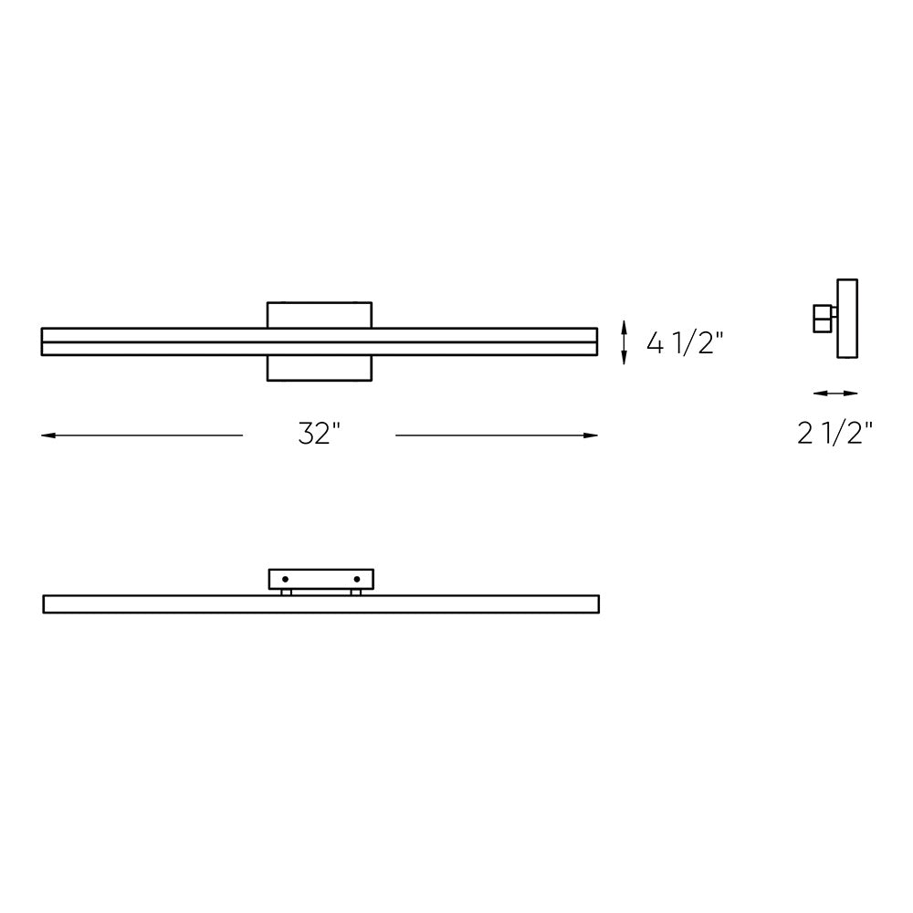 Dals - LEDVAN003-CC-32BK - LED Vanity - Lyra - BK