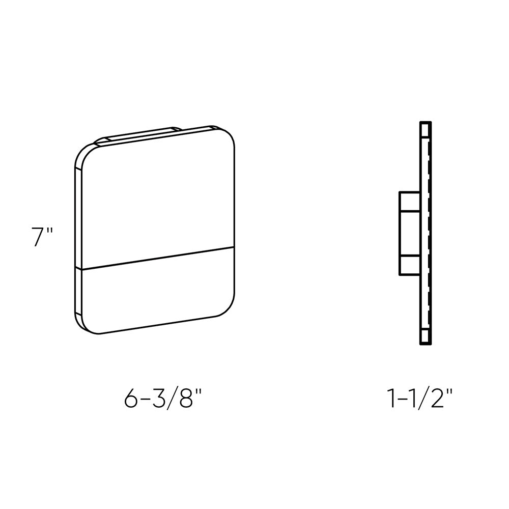 Dals - SQS06-3K-BK - Exterior LED Wall Mount - Black