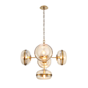 Eurofase - 38129-018 - NOTTINGHAM-CHD-5LT-28IN-BR-AM - NOTTINGHAM - Brass