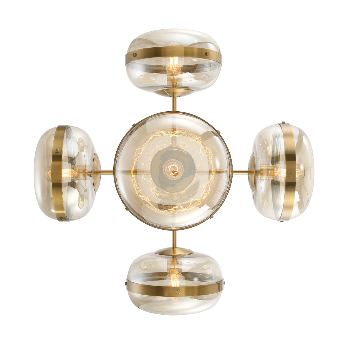 Eurofase - 38129-018 - Five Light Chandelier - Nottingham - Ancient Brass