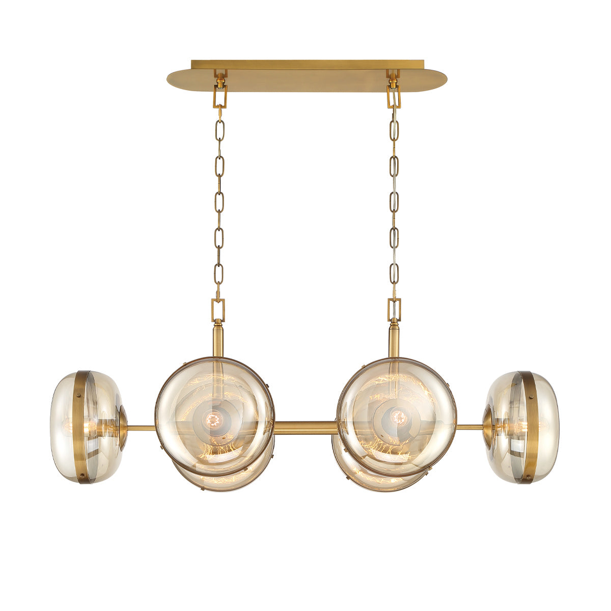 Eurofase - 38130-014 - NOTTINGHAM-CHD-6LT-43IN-BR-AM - NOTTINGHAM - Brass
