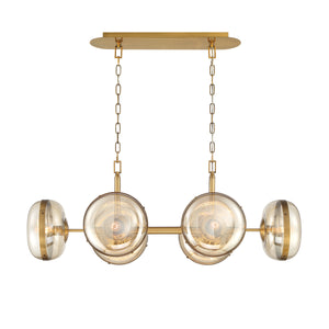 Eurofase - 38130-014 - NOTTINGHAM-CHD-6LT-43IN-BR-AM - NOTTINGHAM - Brass