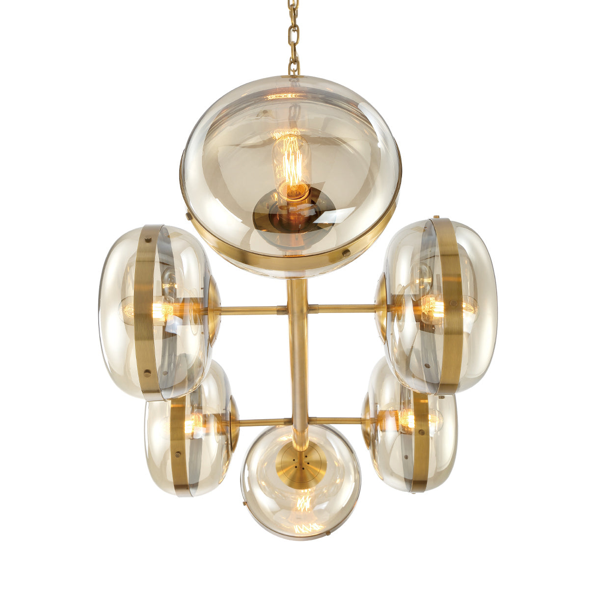 Eurofase - 38130-014 - Six Light Chandelier - Nottingham - Ancient Brass