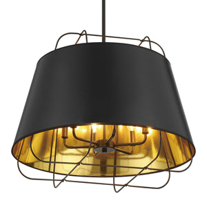 Eurofase - 38145-025 - Six Light Pendant - Tura - Black