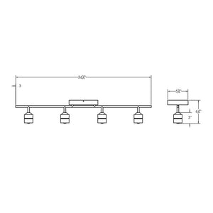 AFX Lighting - CRRF4450L30SN - LED Fixed Rail - Core - Satin Nickel