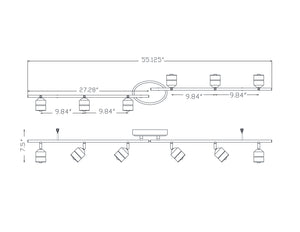 AFX Lighting - CRRF6450L30SN - LED Fixed Rail - Core - Satin Nickel