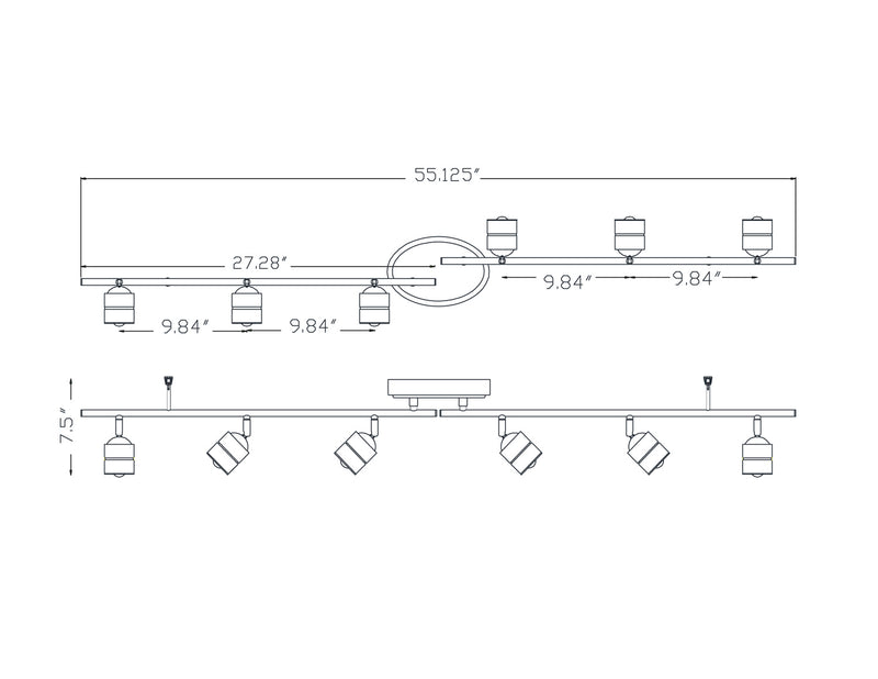 AFX Lighting - CRRF6450L30SN - LED Fixed Rail - Core - Satin Nickel