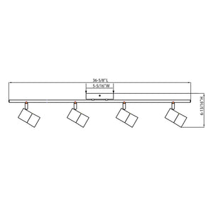 AFX Lighting - MTRF4450L30SN - LED Fixed Rail - Metro - Satin Nickel