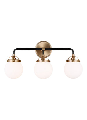Visual Comfort Studio - 4487903EN-848 - Three Light Wall / Bath - Cafe - Satin Brass