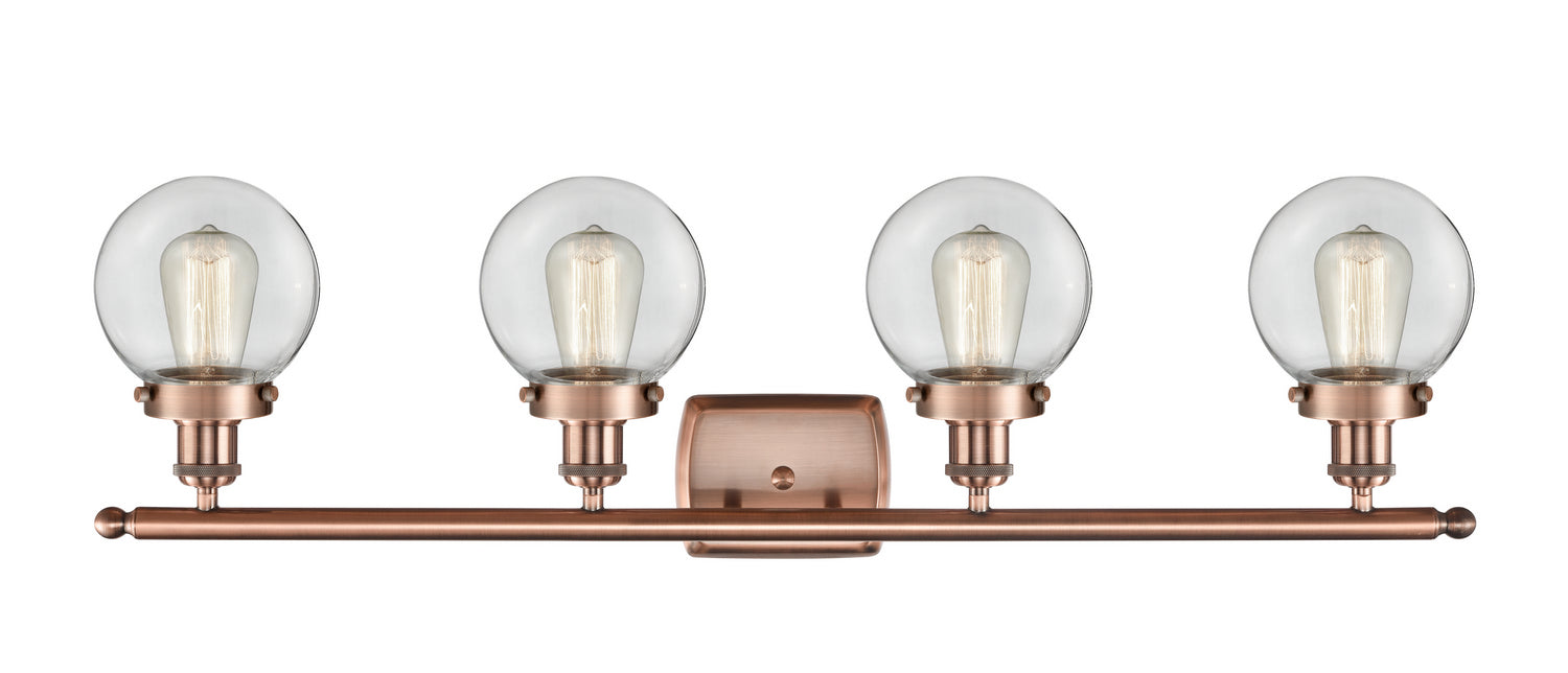 Innovations - 916-4W-AC-G202-6 - Four Light Bath Vanity - Ballston Urban - Antique Copper