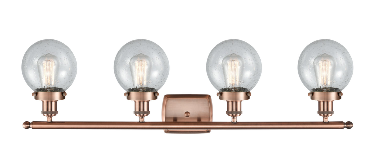 Innovations - 916-4W-AC-G204-6 - Four Light Bath Vanity - Ballston Urban - Antique Copper