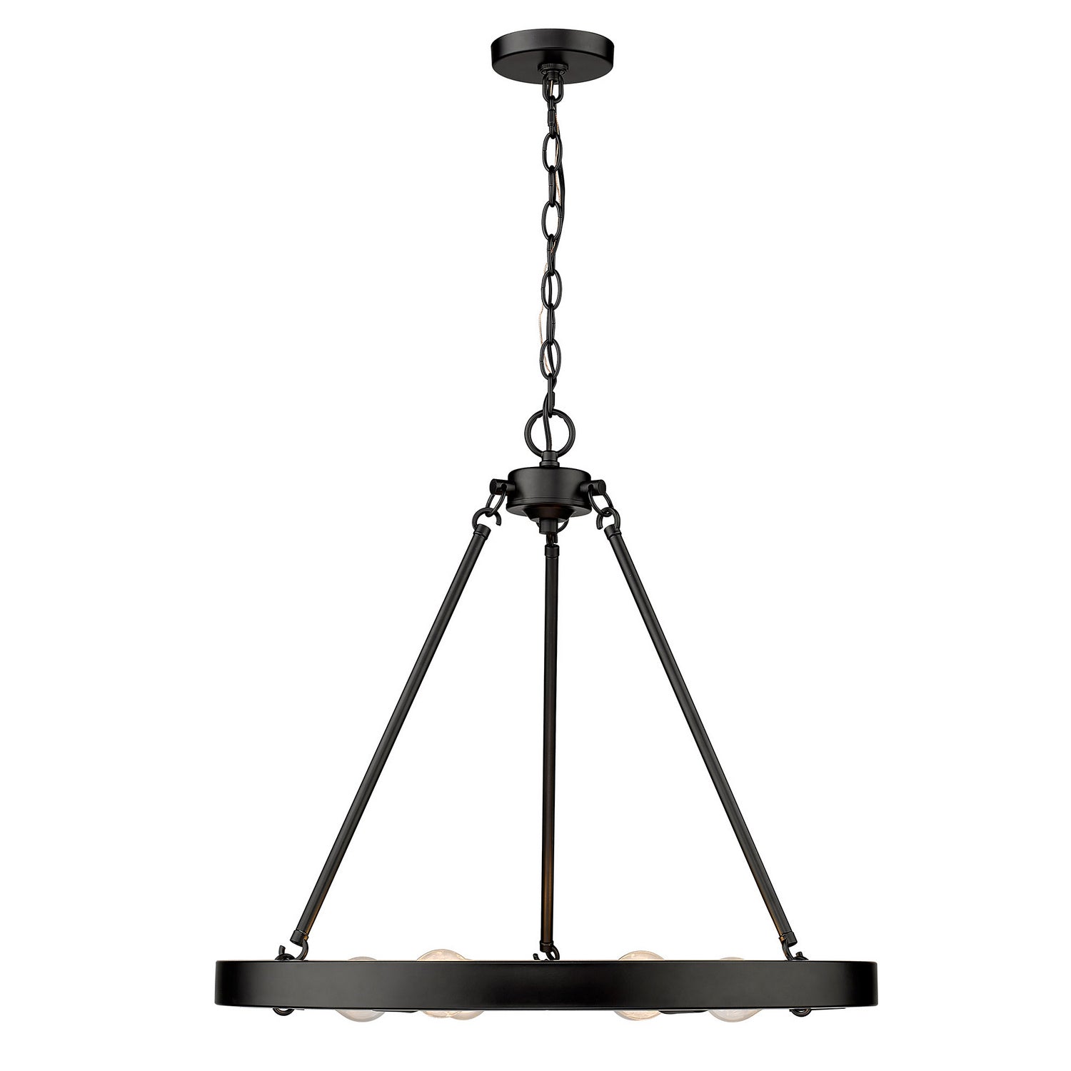 Golden - 1019-6 BLK - Six Light Chandelier - Castile - Matte Black