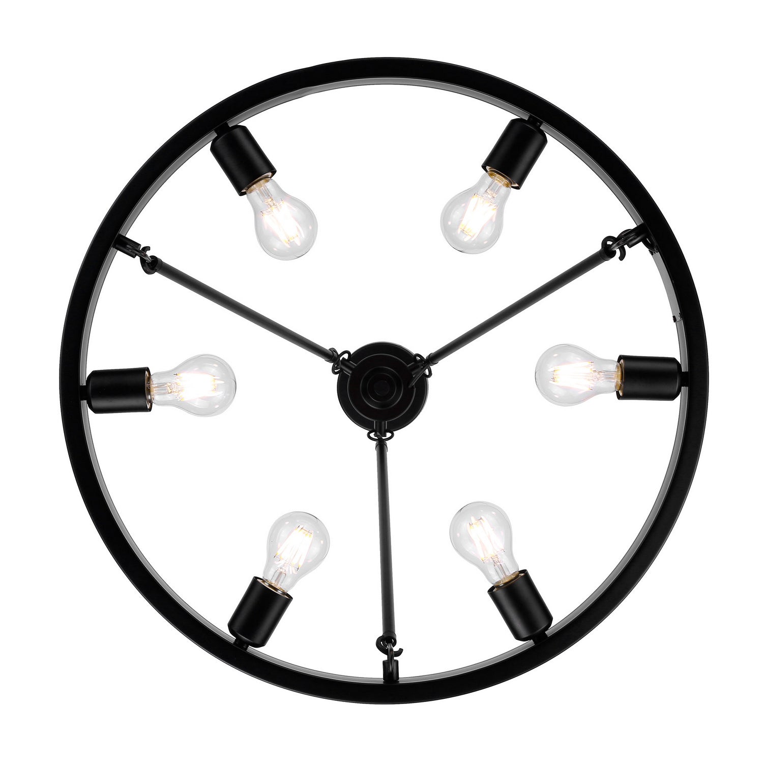 Golden - 1019-6 BLK - Six Light Chandelier - Castile - Matte Black