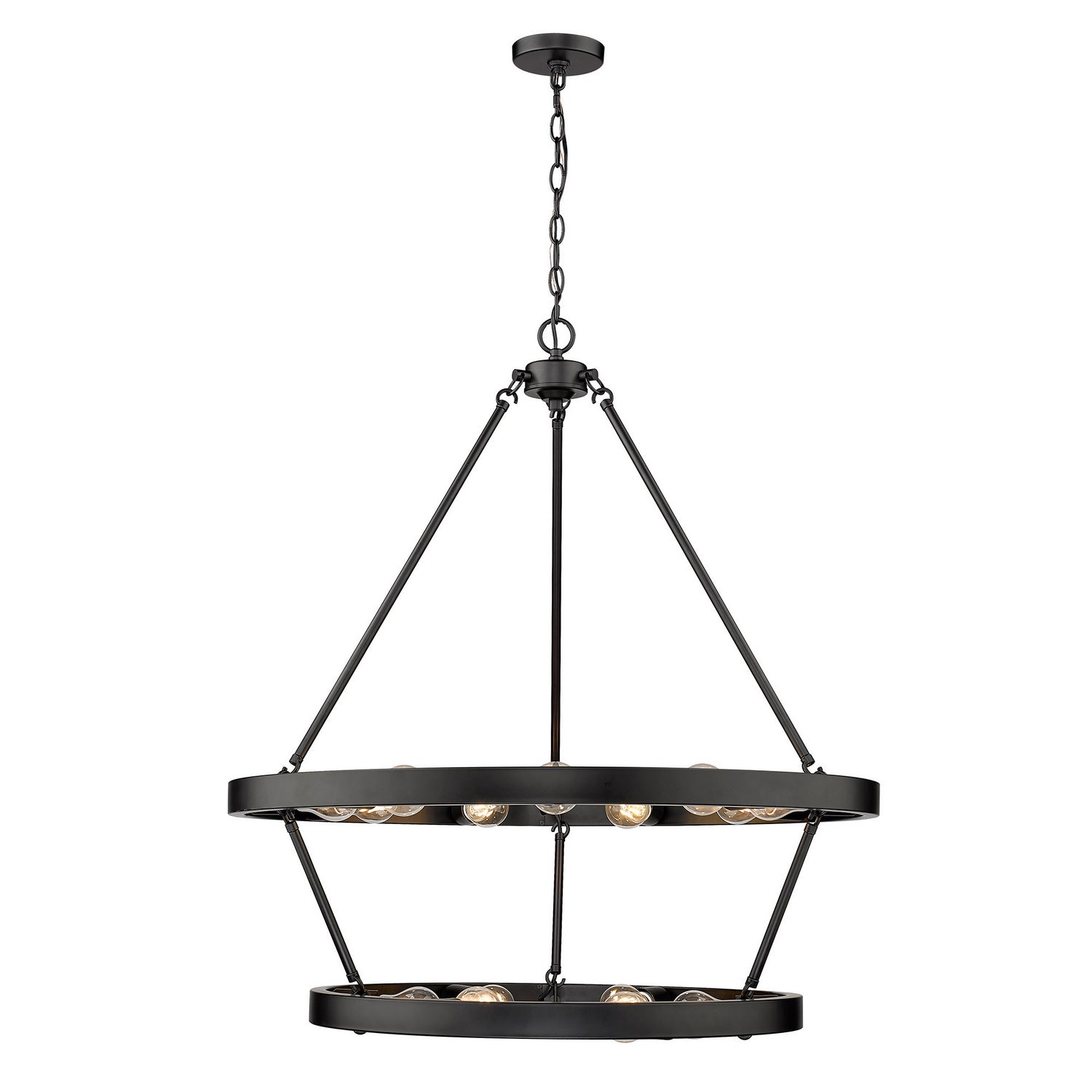 Golden - 1019-96 BLK - 15 Light Chandelier - Castile - Matte Black