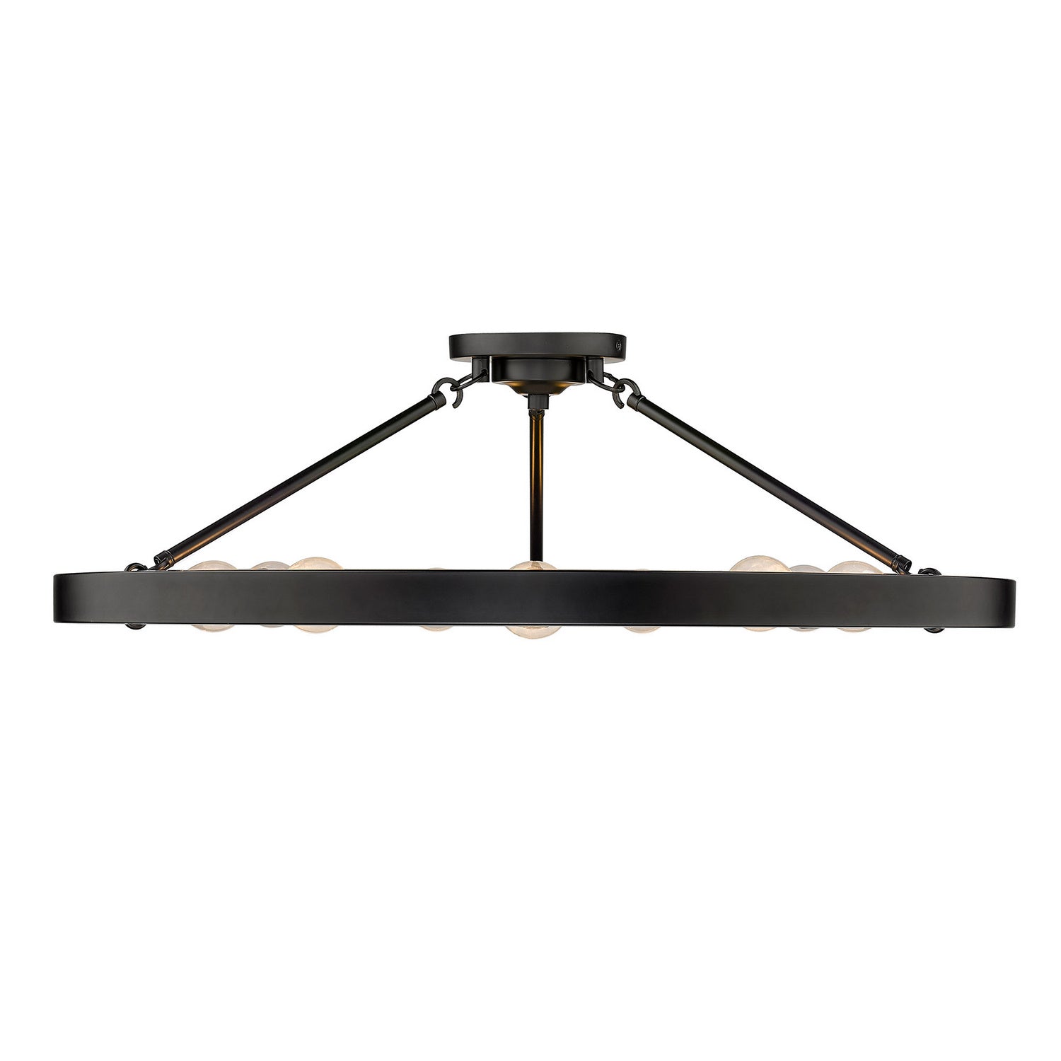 Golden - 1019-9SF BLK - Nine Light Semi-Flush Mount - Castile - Matte Black