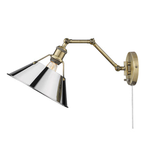 Golden - 3306-A1W AB-CH - One Light Wall Sconce - Orwell AB - Aged Brass