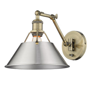 Golden - 3306-A1W AB-PW - One Light Wall Sconce - Orwell AB - Aged Brass