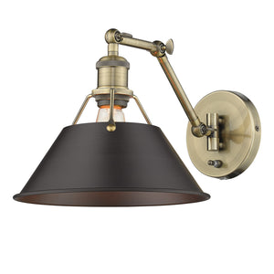 Golden - 3306-A1W AB-RBZ - One Light Wall Sconce - Orwell AB - Aged Brass