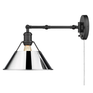 Golden - 3306-A1W BLK-CH - One Light Wall Sconce - Orwell BLK - Matte Black