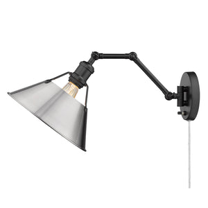 Golden - 3306-A1W BLK-PW - One Light Wall Sconce - Orwell BLK - Matte Black