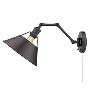 Golden - 3306-A1W BLK-RBZ - One Light Wall Sconce - Orwell BLK - Matte Black