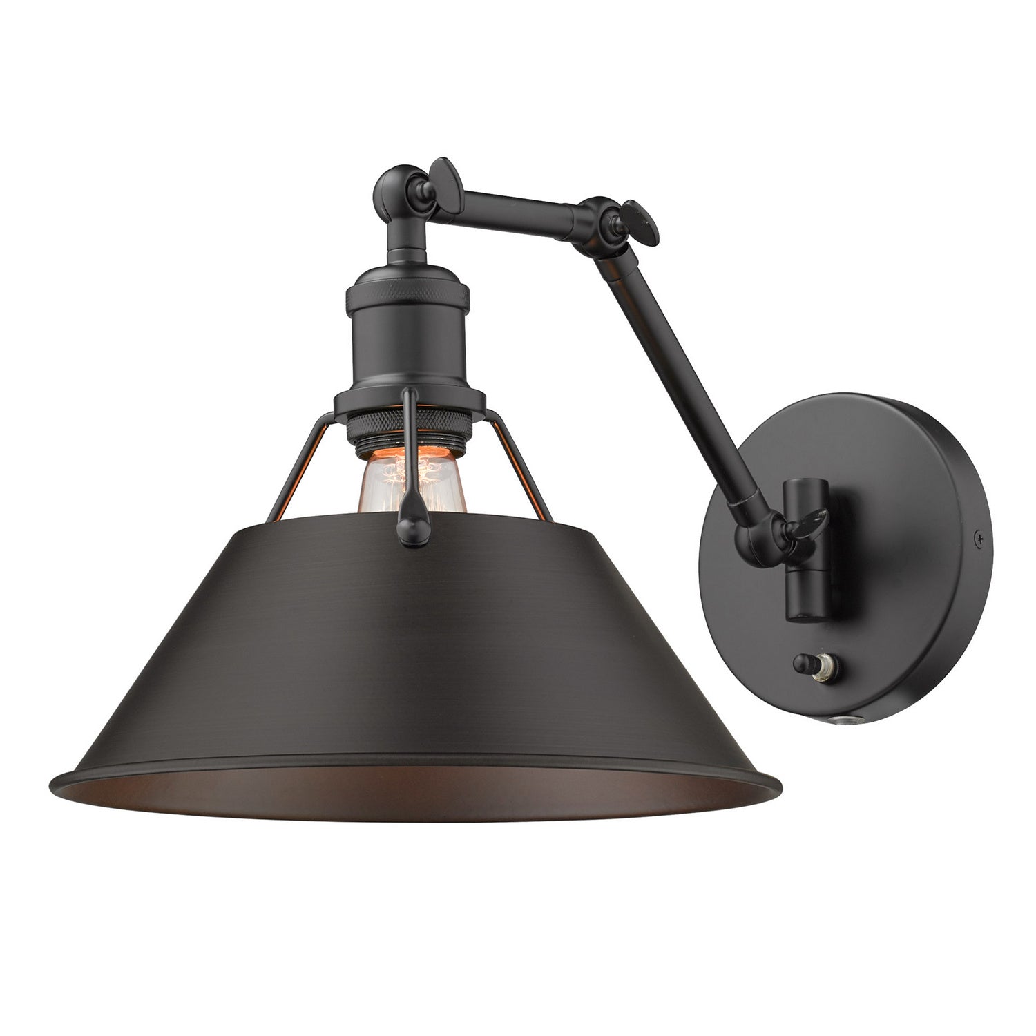 Golden - 3306-A1W BLK-RBZ - One Light Wall Sconce - Orwell BLK - Matte Black