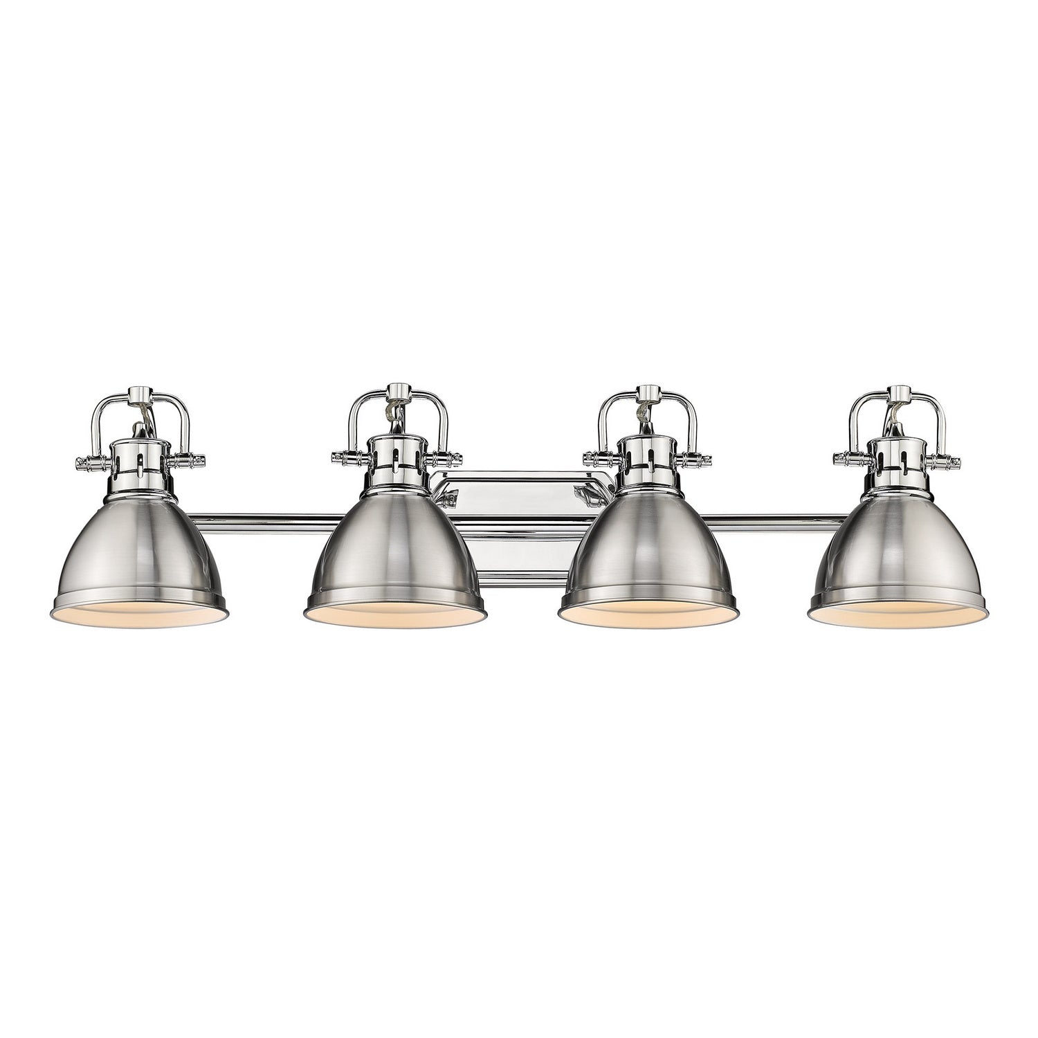 Golden - 3602-BA4 CH-PW - Four Light Bath Vanity - Duncan CH - Chrome