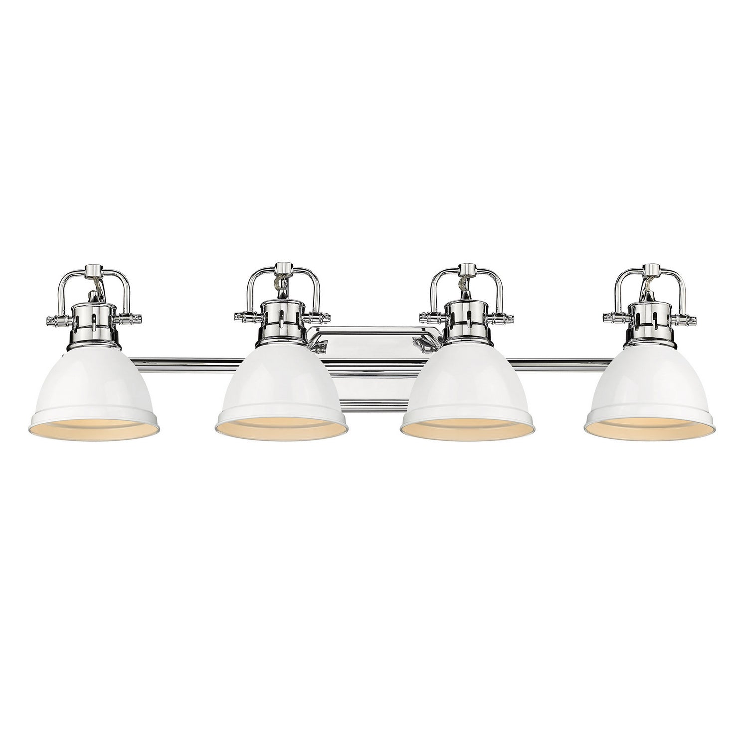 Golden - 3602-BA4 CH-WH - Four Light Bath Vanity - Duncan CH - Chrome