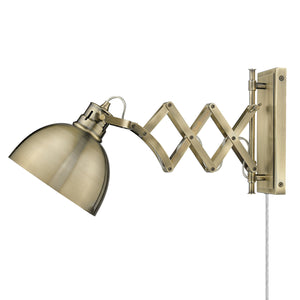 Golden - 3824-A1W AB-AB - One Light Wall Sconce - Hawthorn AB - Aged Brass