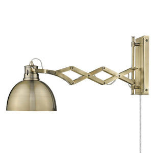 Golden - 3824-A1W AB-AB - One Light Wall Sconce - Hawthorn AB - Aged Brass